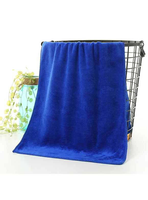 YUEHAO Home Textiles 1Pc Bathing Towel Shower Absorbent Superfine Fiber Soft Comfortable Bath Towel Towel Blue