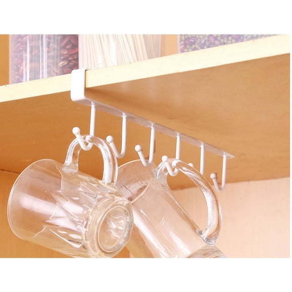 YUEHAO Hooks Clearance Kitchen Storage Rack Cupboard Hanging Hook Hanger Chest Storage Organizer Holder White