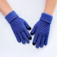 thumbnail image 1 of YUEHAO Household Tools Warm Outdoor Winter Knit Gloves Gloves Velvet Gloves Women'S Gloves Blue, 1 of 5