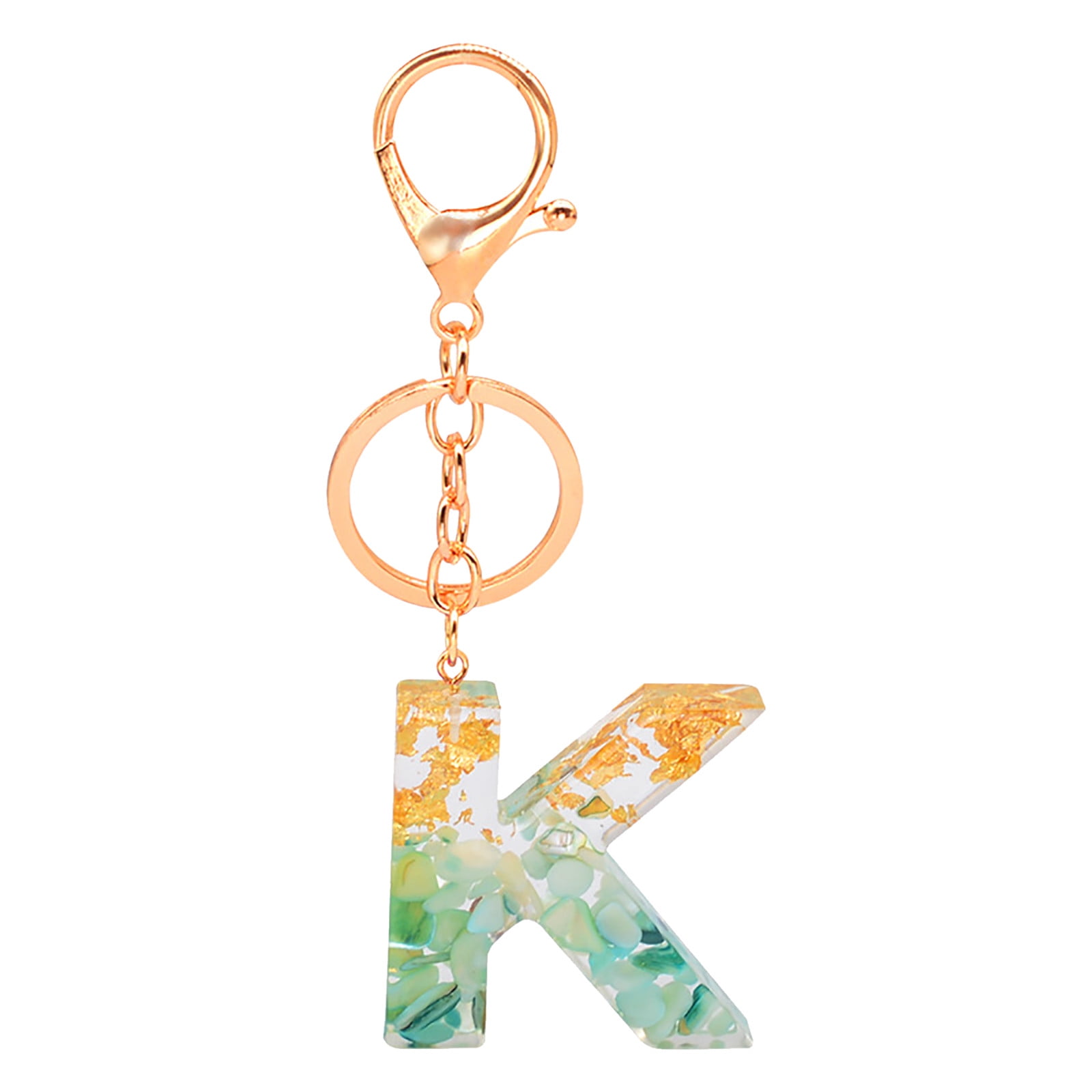 K initial keychain hot sale