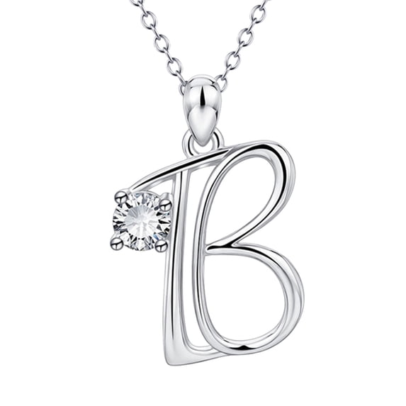 YUEHAO Necklaces & Pendants Fashion Women Gift 26 English Letter Name Chain Pendant Necklaces Jewelry B