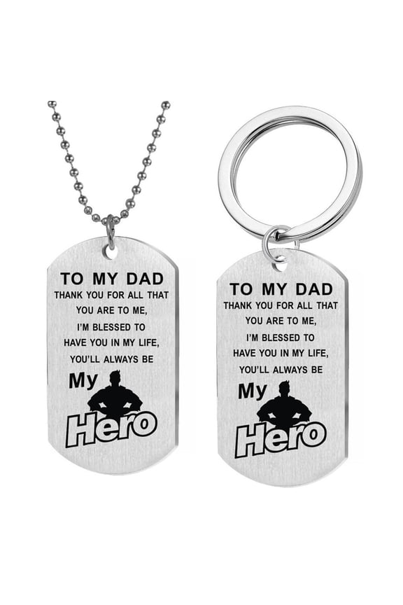 Necklaces & Pendants MY Letter Gift Pendant Necklace TO Present Father's DAD Military Key Day Chain Necklaces & Pendants