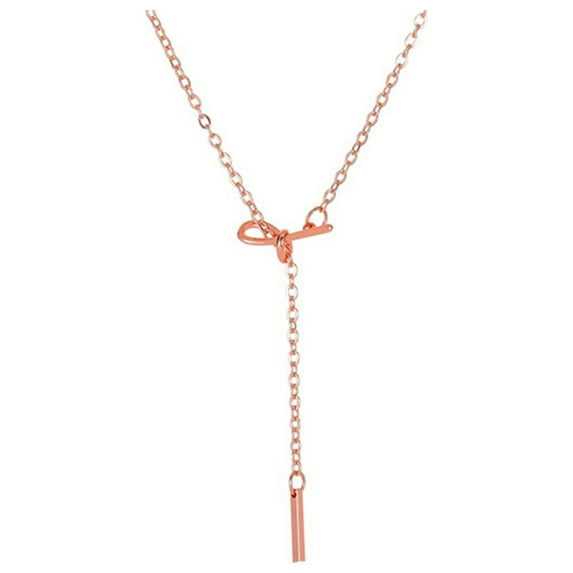 YUEHAO Necklaces & Pendants Wind Long Women's Cold Bowknot Necklace Necklace Knotted Hanging Accessory