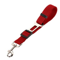 YUEHAO Pet Car Safety Belt Dog Retractable Safety Rope pet car seat belt dog Red
