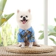 thumbnail image 1 of YUEHAO Pet Summer T Shirts Hawaii Style Floral Dog Shirt Hawaiian Printed Pet T Shirts Breathable Cool Clothes Beach Seaside Puppy Shirt Sweatshirt For Small Puppy Pet Cats And Dogs Island Sky Blue, 1 of 4