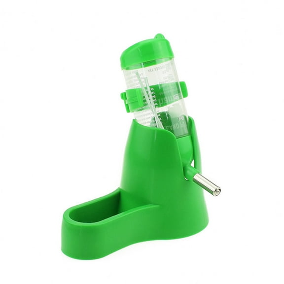 YUEHAO Pet Supplies 3 In 1 Hamster Water Bottle Holder 80Ml Dispenser With Base Hut Small Pet Nest Green