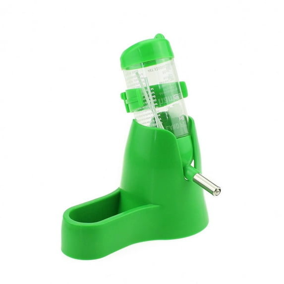 YUEHAO Pet Supplies 3 In 1 Hamster Water Bottle Holder 80Ml Dispenser With Base Hut Small Pet Nest Green