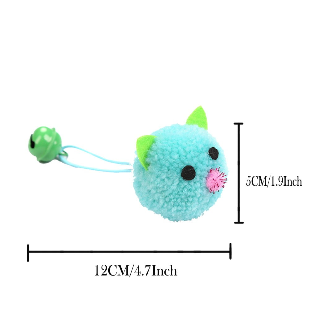 YUEHAO Pet Supplies Cat Toy, Cute Mouse Shape With Bell, Cat Toy, Pet Cat Plush Interactive Toy Blue