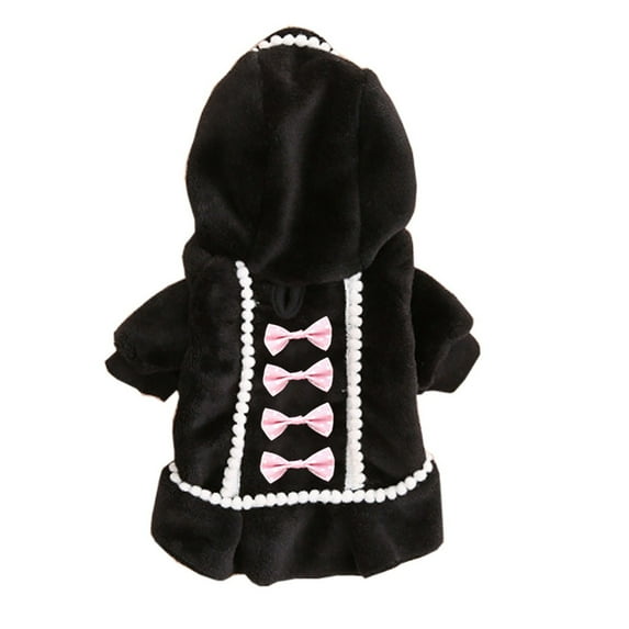 YUEHAO Pet Supplies Dog Coat Jacket Pet Supplies Clothes Winter Apparel Puppy Black