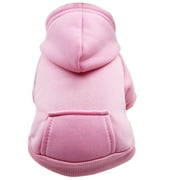 YUEHAO Pet Supplies Dog Hoodie With Pocket - Fall Winter Warm Sweater Puppy Clothes For Small Medium Dogs Boy Girl Pink
