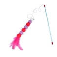 thumbnail image 1 of YUEHAO Pet Supplies Kitten Cat Toy Interactive Toy Soft Feather And Bell Beading Cat Toy Red, 1 of 3