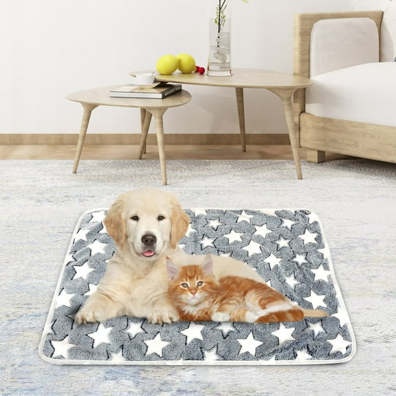 YUEHAO Pet Supplies Pet Blanket Soft Cute Print Pet Blankets Sleep Mat Pad For Dogs And Cats Grey