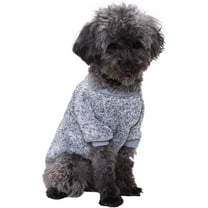 YUEHAO Pet Supplies Pet Dog Clothes Knitwear Dog Sweater Soft Thickening Warm Pup Dogs Shirt for Dog Grey