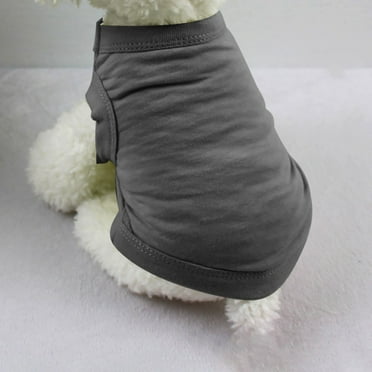 YUEHAO Pet Supplies Pet Dog Warm Pajamas Soft Solid Color Cat Puppy Clothes Vest Cat Vest Black