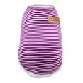 thumbnail image 1 of YUEHAO Pet Vest for Dogs, Dog Striped Shirts Pet Striped Shirts Puppy Striped Apparel Dog Clothes Colorful Pet T Shirts Pet Vest with 6 Colors Dog Vest for Small Medium Large Dogs (Purple, L), 1 of 8