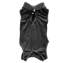 YUEHAO Pet Vest for Dogs Solid Dog Recovery Suit Onesie After Pet Operation for Female Male Dogs Cats Solid Surgical Postoperative Snuggly Vest for Abdominal Wounds Weaning Anti Licking Vest (Grey, L)