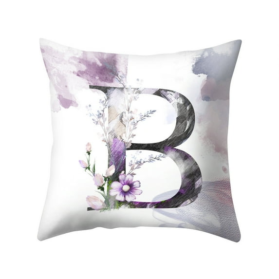 YUEHAO Pillow Case Letters Pattern Pillow Case Sofa Car Cushion Cover Throw Pillow Home Decoration English Letters Polyester B
