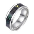 thumbnail image 1 of YUEHAO Rings Steel Body Smart Titanium Color Steel Temperature Display Ring Temperature Titanium Ring Temperature Change Rings, 1 of 9