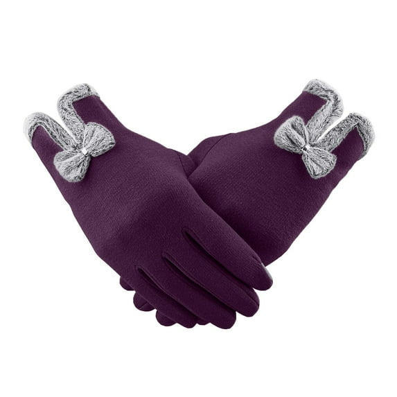 YUEHAO Women Winter Gloves Warm Touchscreen Gloves Windproof Gloves For Women Girls Ladies Winter Using Purple