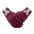 thumbnail image 1 of YUEHAO Women Winter Gloves Warm Touchscreen Gloves Windproof Gloves For Women Girls Ladies Winter Using Red, 1 of 9