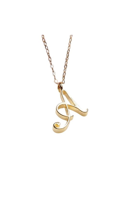 accessories Necklaces Pendants Ladies Classic Gold 26 English Letter Initials Clavicle Chain Pendant Necklace A