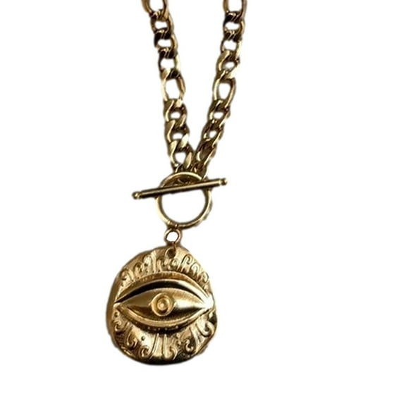 YUEHAO accessories Necklaces Pendants Necklace Men Women African Jewelry Stainless Steel Vintage Pharaoh/Ankh Cross Anubis/Eye Of Horus Pendant Necklaces With 22 Inch Rope Chain Gold