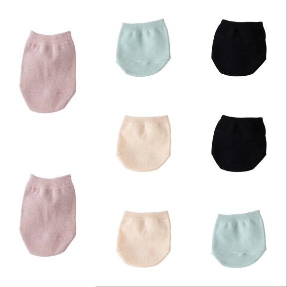 YUEHAU 8 Pairs Toe Socks Womens for Mules, Half Socks Toe Topper Covers No Show Invisible Non-slip Liners for Clogs