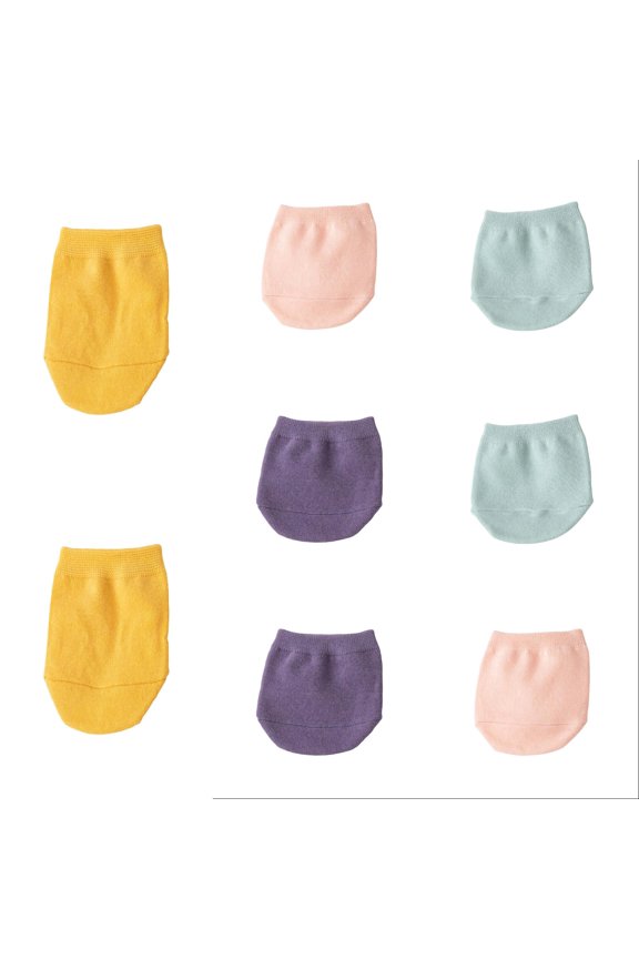 YUEHAU 8 Pairs Toe Socks Womens for Mules, Half Socks Toe Topper Covers No Show Invisible Non-slip Liners for Clogs