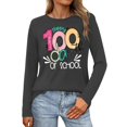 thumbnail image 1 of YUEHUA 100 Days of School Shirt for Women Teacher Graphic Long Sleeve Tshirt School Days Tee Tops, 1 of 6
