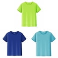 thumbnail image 1 of YUEHUA 3PCS Boys Kids Tshirt Short Sleeve Summer Mesh Tops Quick-Drying Breathable lightweight Clothes Tee Shirts for Toddlers(Age 2-14), 1 of 8