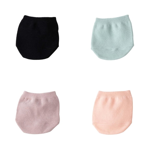 YUEHUA 4 Pairs Toe Socks Womens for Mules, Half Socks Toe Topper Covers No Show Invisible Non-slip Liners for Clogs