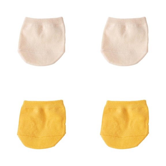 YUEHUA 4 Pairs Toe Socks Womens for Mules, Half Socks Toe Topper Covers No Show Invisible Non-slip Liners for Clogs