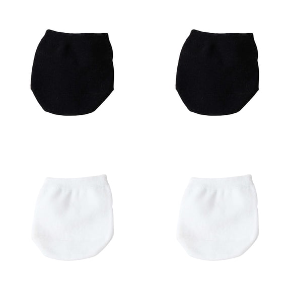 YUEHUA 4 Pairs Toe Socks Womens for Mules, Half Socks Toe Topper Covers No Show Invisible Non-slip Liners for Clogs