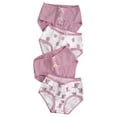 thumbnail image 1 of YUEHUA 4PCS Girls' Cotton Underwears - Comfortable & Breathable Printed Pattern Panties for Child, Size 5-6 Years, 1 of 3