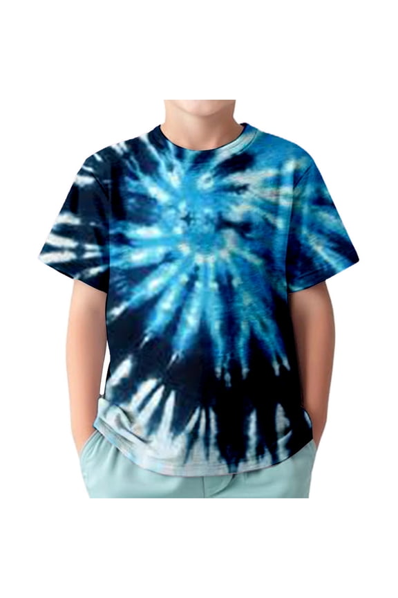 5T Boys Shirts Kids Casual Short Sleeve T Shirt Comfortable Round Neck Tee for Boys And Girls S oft Top for Everyday Wear Summer Outfits, Size 6-7 Years