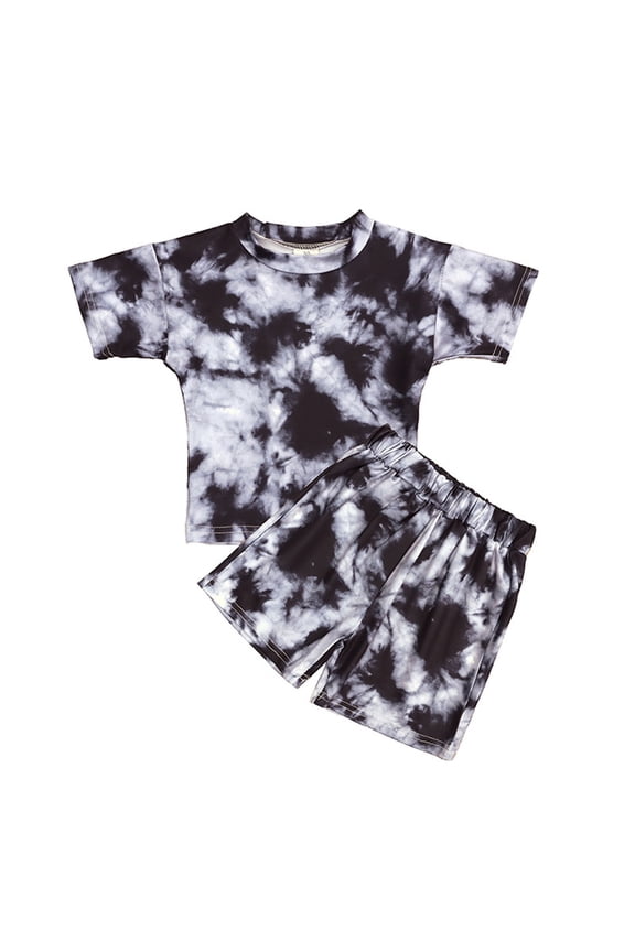 Baby Boys Summer Outfits 24 Months Boys Outfits Set Tie Dye Short Sleeve Shirt And Shorts 2 Piece Casual Play Clothes For And Kids Comfortable Summer Outfit,Size 3-4 Years