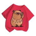 thumbnail image 1 of YUEHUA Back To Sch+ool Supplies Girls Summer Short Sleeve T Shirt Casual Round Neck Printed Top for Kids Daily Wear Sch+ool Outdoor Play Comfortable Tee, Size 6-8 Years, 1 of 4