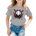 thumbnail image 1 of YUEHUA Back To Sch+ool Supplies Summer Boys Girls and Children's Short Sleeved Baseball Patterned Casual Loose Fitting Short Sleeved T Shirt, Size 10-11 Years, 1 of 6