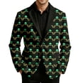 thumbnail image 1 of YUEHUA Blazer for Men One Button Notched Lapel St Patricks Day Suit Jacket Casual Business Jackets Sports Coats Slim Fit Plus Size Corduroy Blazer, 1 of 4