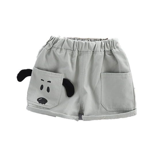 YUEHUA Boy Clothes Summer 6t Casual Retro Reinforced Stitching Locomotive Pattern Breathable Tops Elastic Waist Shorts Toddler Outfits Cute Set