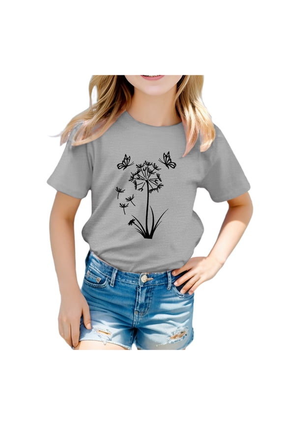 Boy T Shirts Unisex Kids Print Tee Blue Cat Boy Girl Funny T Shirts Top for 3 13Y, Size 3-4 Years