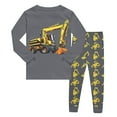 thumbnail image 1 of YUEHUA Boys Pajamas Sets Husky Long Sleeve Snug Fit Cartoon Print Pajamas for Girls Shirt and Pants Pajama Set, 2-Piece, Size 9-10 Years, 1 of 3