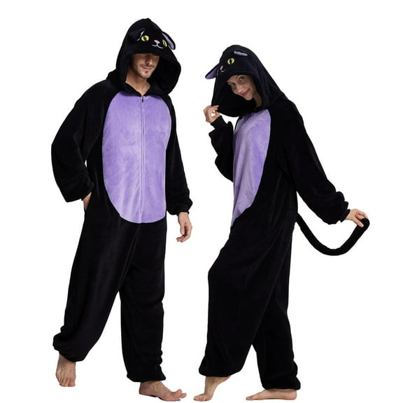 YUEHUA Christmas Matching Pajamas for Couples Onesie, Ultra Soft Dinosaur Pjs Set Christmas Zipper for Men and Women Warm Jumpsuit