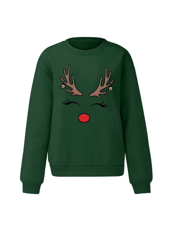 Christmas Sweaters, Christmas Sweatshirts for Men, Relaxed Fit Crewneck Pullover with Christmas Graphic for Holiday Party and Daily Fall Wear, Soft Breathable Top