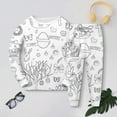 thumbnail image 1 of YUEHUA Colorable Pajamas for Kids DIY Easter Outfits 2 Piece Girl Boys Coloring Preppy Clothes with Hand Painted, 1 of 3