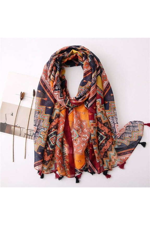 Cotton Linen Pashmina Wrap Shawl for Women Lightweight Soft Floral Scarf for Evening Dresses Wedding Ceremony Party