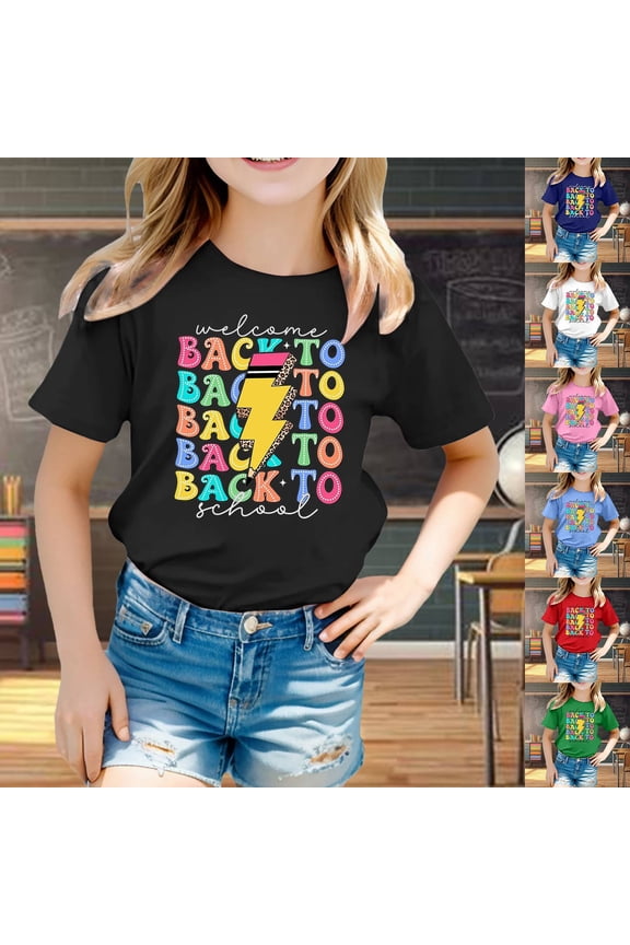 Cute Back To School Clothes Oversized Fit Stretchable Fabric Round Neck 1/4 Sleeve Hello First/second/third Grade Tshirt Back To School Tees Tops
