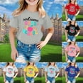 thumbnail image 1 of YUEHUA Cute Back To School Shirts for Teen Girls Trendy Quick-Drying O-Neck 1/4 Sleeve Happy First Day Of School 1st Grade Tee Boys Girls Toddler, 1 of 5