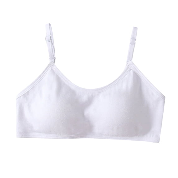 YUEHUA Girls Strap Bra Seamless Training Bra Girls Dance Bra with Adjustable Bra Straps Pad girls training bras 10-12 years old -