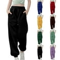 thumbnail image 1 of YUEHUA Girls Sweatpants Joggers Sweat Pants Cute Loose Baggy Tween Trendy Clothes Teen Preppy Sweatpants with Pockets, Size 9-10 Years, 1 of 9